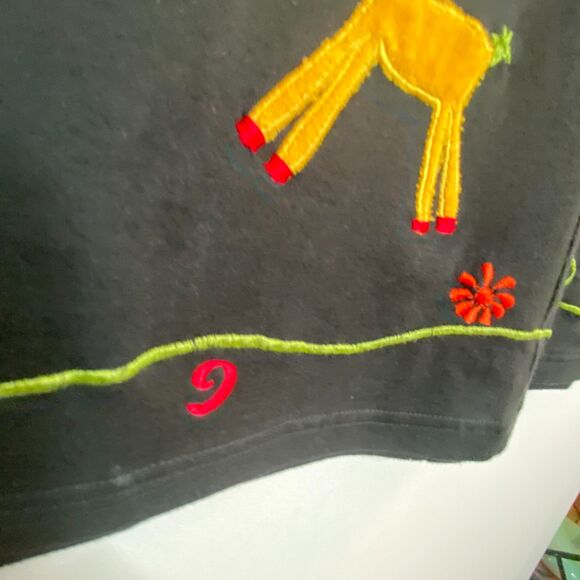 Michael Simon Lite Reindeer Midi Skirt Womens L - Picture 3 of 14